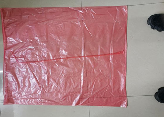 अस्पताल लिनन के लिए गुलाबी गर्म पानी में घुलनशील कपड़े धोने के बैग 840 मिमी x 660 मिमी x 25um